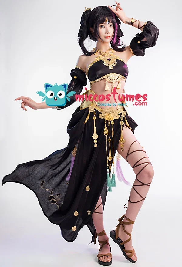 Women Dancer Cosplay Costume Outfit Game Halter Top and Skirt Set for Halloween Cosplay costume
Women Dancer Cosplay Costume Outfit Game Halter Top and Skirt Set for Halloween Cosplay costume