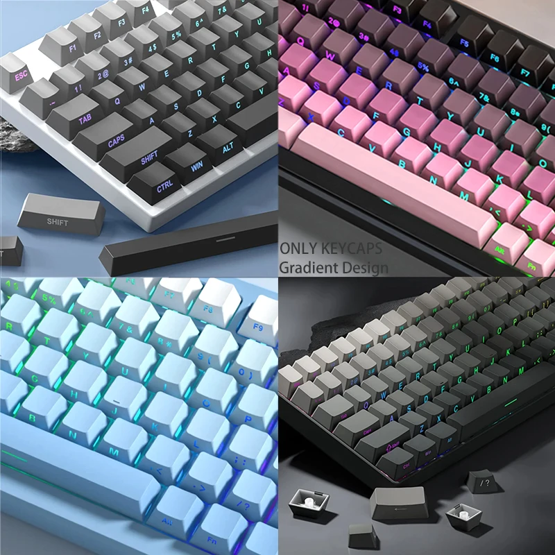 Gradient Minimalist Keycap Set 127+ Keys (Without Keyboard) PBT Keycap Set Hot Swap fits MX switch mechanical keyboards
Gradient Minimalist Keycap Set 127+ Keys (Without Keyboard) PBT Keycap Set Hot Swap fits MX switch mechanical keyboards