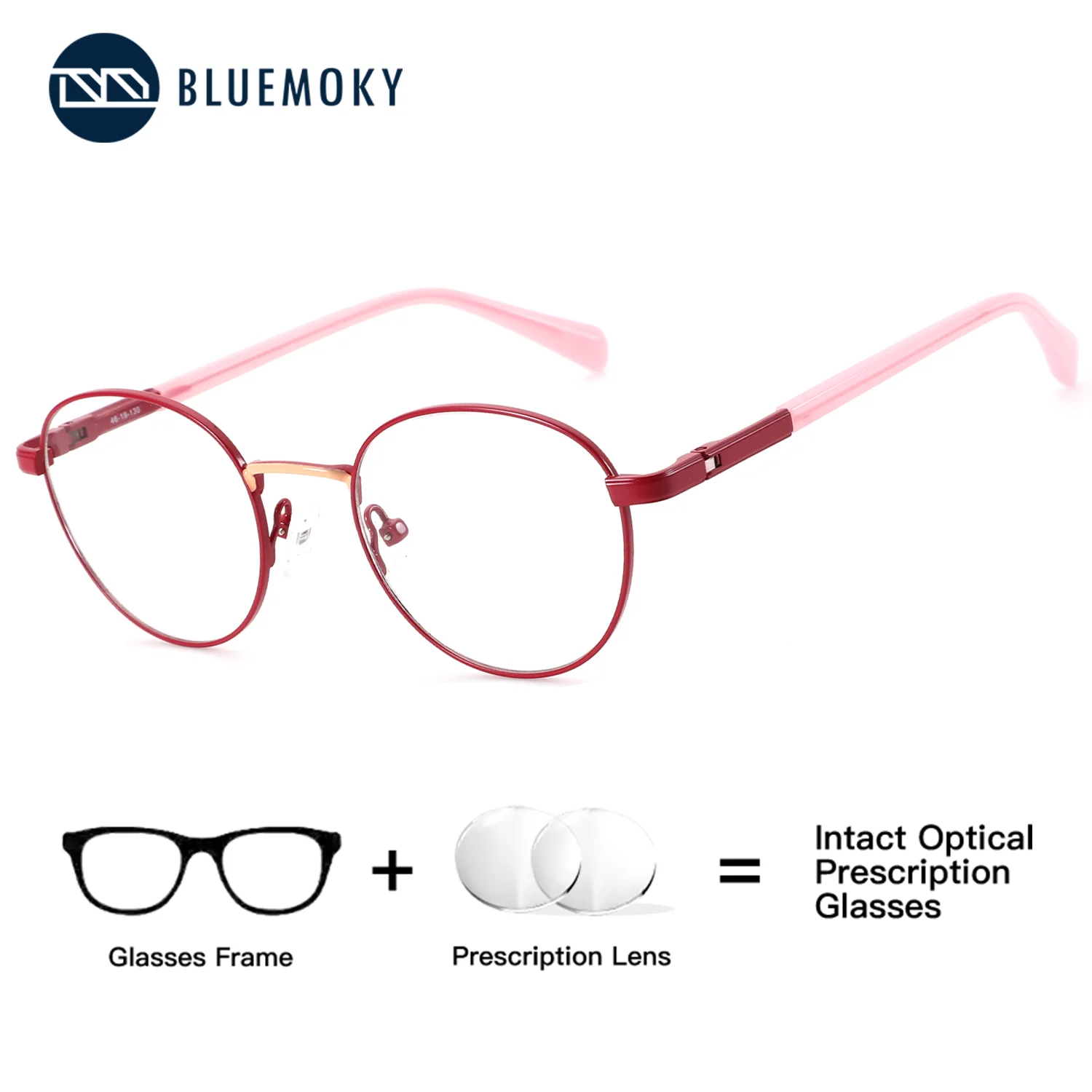 BLUEMOKY Women's Round Metal Prescription Glasses Transparent Frame with Anti Blue Light Progressive Myopia Lenses
BLUEMOKY Women's Round Metal Prescription Glasses Transparent Frame with Anti Blue Light Progressive Myopia Lenses