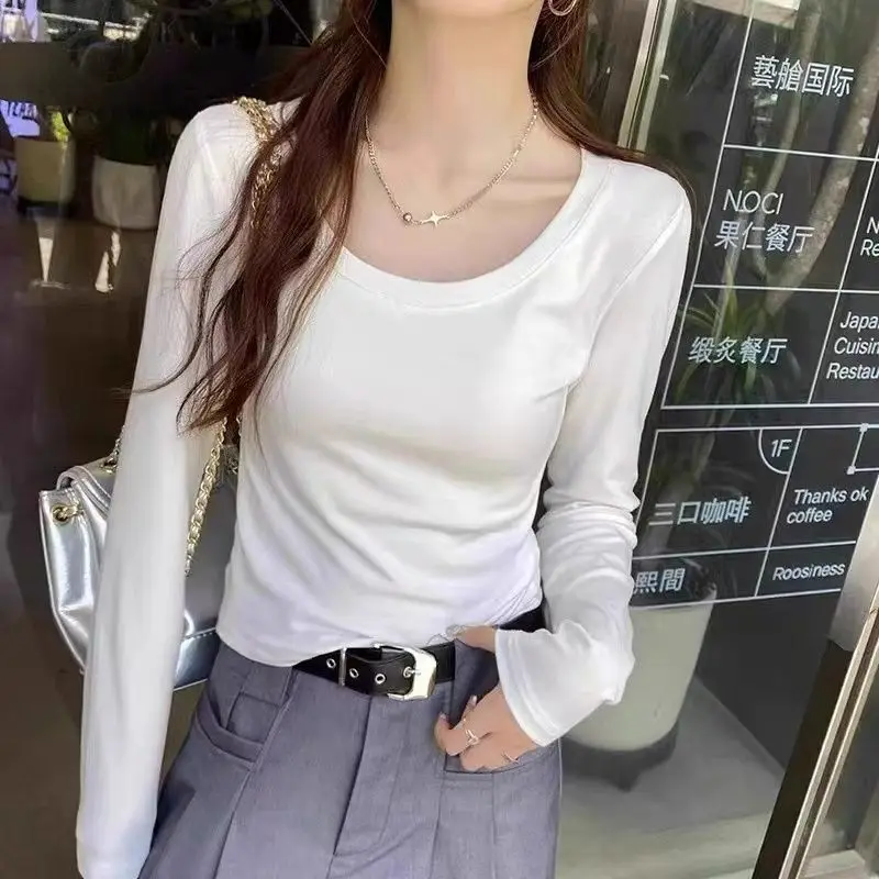 Women's Autumn Casual Fashion Simplicity Solid Color O-neck Long Sleeve T-Shirt Women Clothes All-match Elegant Temperament Tops
Women's Autumn Casual Fashion Simplicity Solid Color O-neck Long Sleeve T-Shirt Women Clothes All-match Elegant Temperament Tops