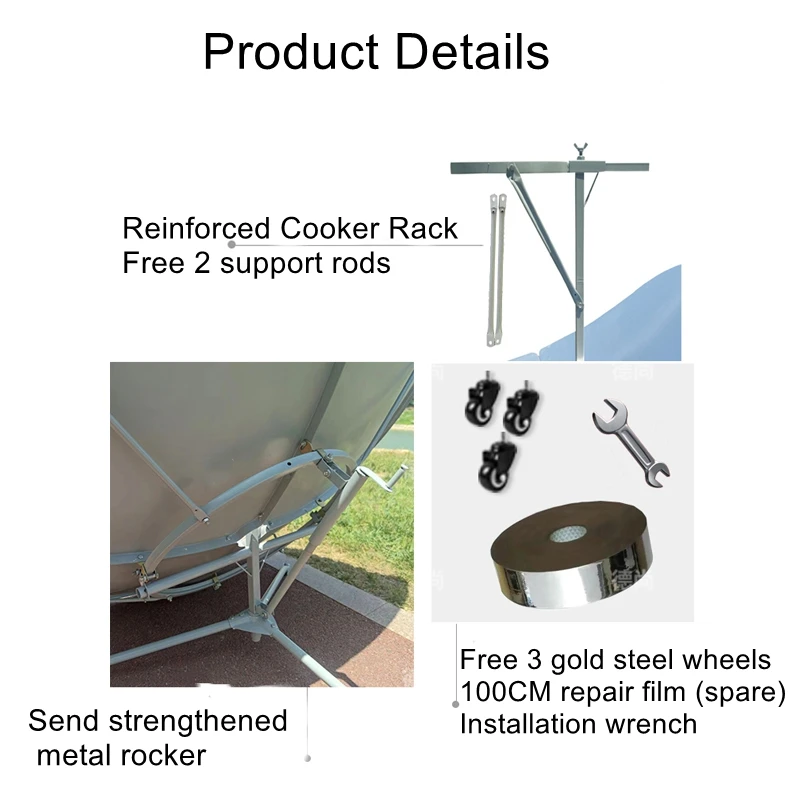 Concentrated solar stove foldable solar stove new type of solar stove no burning no carbon, boiling water for cooking
Concentrated solar stove foldable solar stove new type of solar stove no burning no carbon, boiling water for cooking