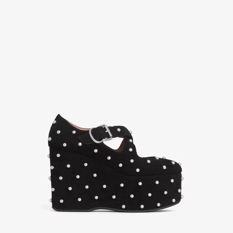 Women Shoes Large Size Black White Dot Platform Round Toe Wedges Chunky High Heel Single Pumps Shoes Spring Autumn Office Female
Women Shoes Large Size Black White Dot Platform Round Toe Wedges Chunky High Heel Single Pumps Shoes Spring Autumn Office Female