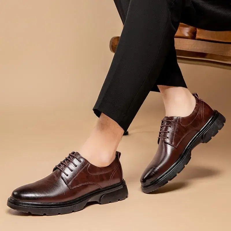 Formal Leather Shoes Men's Korean-Style Business Casual Formal Wear Suit Soft Leather Retro Boys Black (New Products)
Formal Leather Shoes Men's Korean-Style Business Casual Formal Wear Suit Soft Leather Retro Boys Black (New Products)