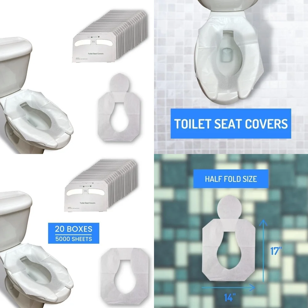 Одноразовые чехлы на сиденья для унитаза 14x17 дюймов, складная бумага для гигиены ванной комнаты, 5000 шт., оптовая упаковка, мягкая и прочная гигиеническая продукция
Одноразовые чехлы на сиденья для унитаза 14x17 дюймов, складная бумага для гигиены ванной комнаты, 5000 шт., оптовая упаковка, мягкая и прочная гигиеническая продукция