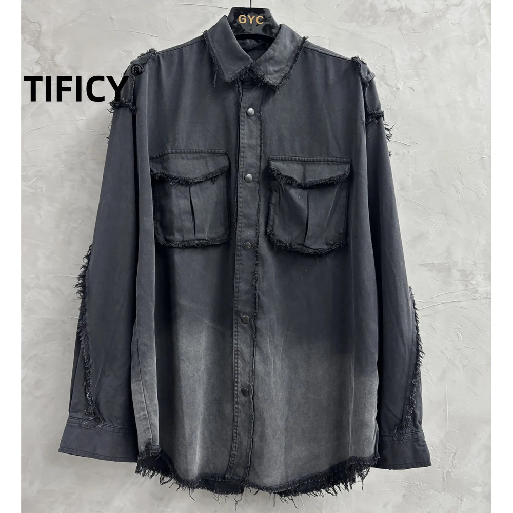 High Street Темный дизайн Feeling Water Wash Винтажная рубашка с длинным рукавом Мужская сексуальная рубашка с меховым краем Куртка Стильный топ
High Street Темный дизайн Feeling Water Wash Винтажная рубашка с длинным рукавом Мужская сексуальная рубашка с меховым краем Куртка Стильный топ