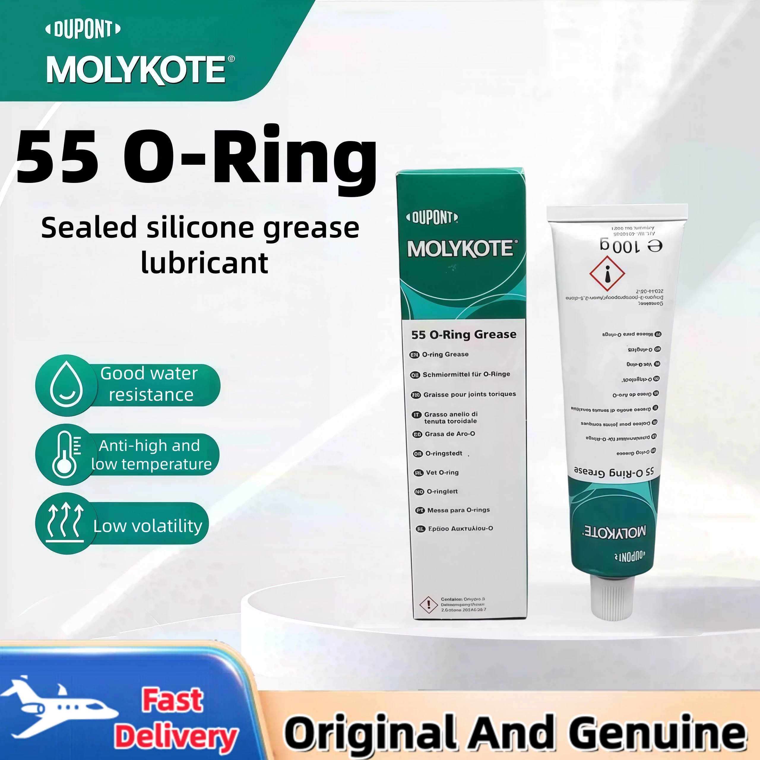 DuPont Molykote 55 O-Ring Grease Silicone-Based Lubricant for Rubber And Metal Parts in Pneumatic Systems
DuPont Molykote 55 O-Ring Grease Silicone-Based Lubricant for Rubber And Metal Parts in Pneumatic Systems