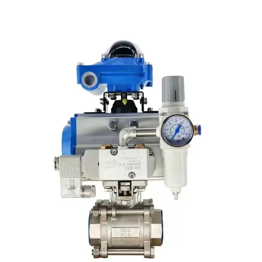 PN16 Air Actuator DN50 stainless steel 304 316 female thread double acting Pneumatic Control Ball Valve With Solenoid Valve
PN16 Air Actuator DN50 stainless steel 304 316 female thread double acting Pneumatic Control Ball Valve With Solenoid Valve