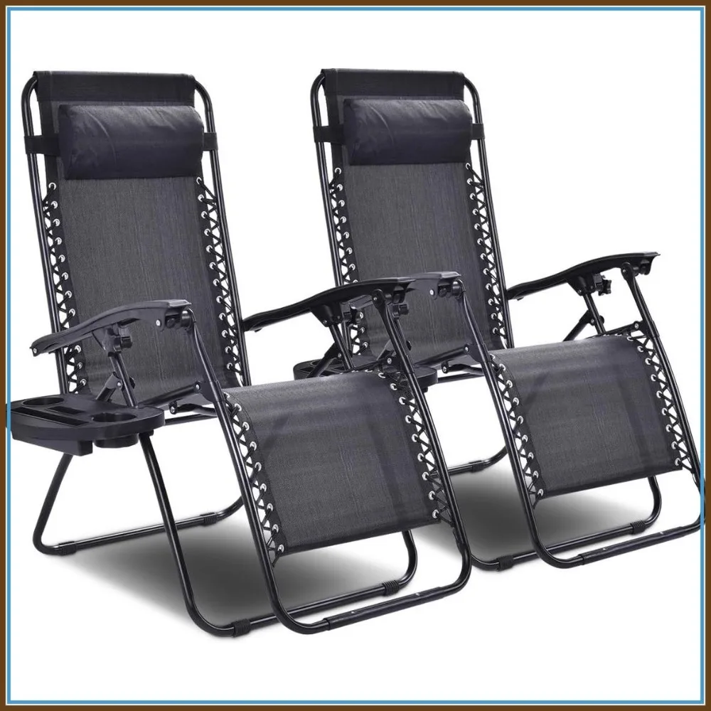 2 PCS Zero Gravity Chair Patio Chaise Lounge Chairs Outdoor Yard Pool Recliner Folding with Cup Holder
2 PCS Zero Gravity Chair Patio Chaise Lounge Chairs Outdoor Yard Pool Recliner Folding with Cup Holder