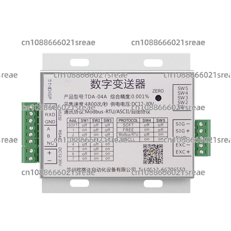 TDA-04 Weighing Module 485digital Weight Transmitter 232weighing Sensor Signal Amplifier
TDA-04 Weighing Module 485digital Weight Transmitter 232weighing Sensor Signal Amplifier