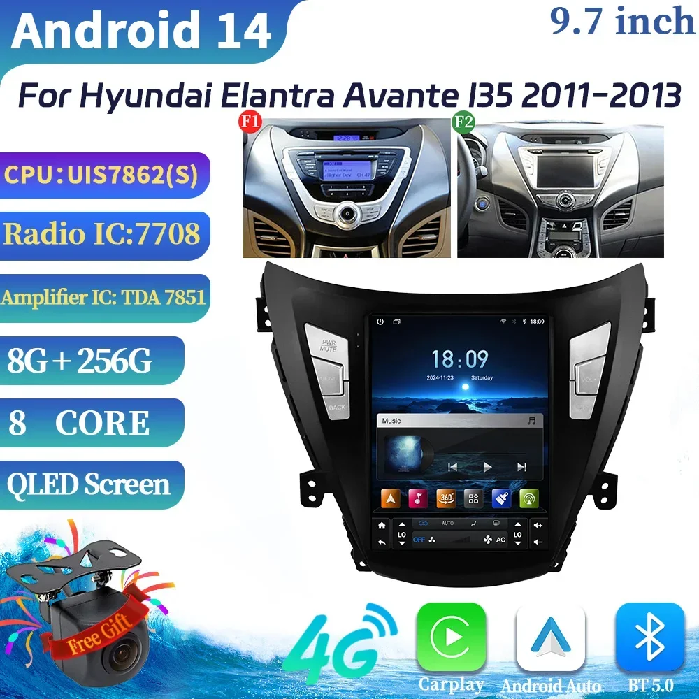 9.7inch For Hyundai Elantra Avante I35 2011-2013 Car Radio Multimedia Video GPS Android 14 Navigation autoradio android avec 4
9.7inch For Hyundai Elantra Avante I35 2011-2013 Car Radio Multimedia Video GPS Android 14 Navigation autoradio android avec 4
