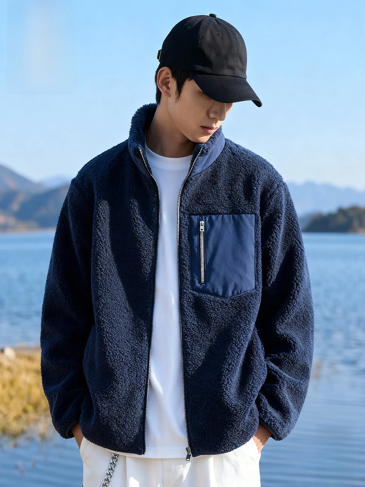 Men's Fce Lined Thiened Stand Collar Jaet Winter Warm Outerwear Casual Sle Long Sve Zipper Closure Coat
Men's Fce Lined Thiened Stand Collar Jaet Winter Warm Outerwear Casual Sle Long Sve Zipper Closure Coat