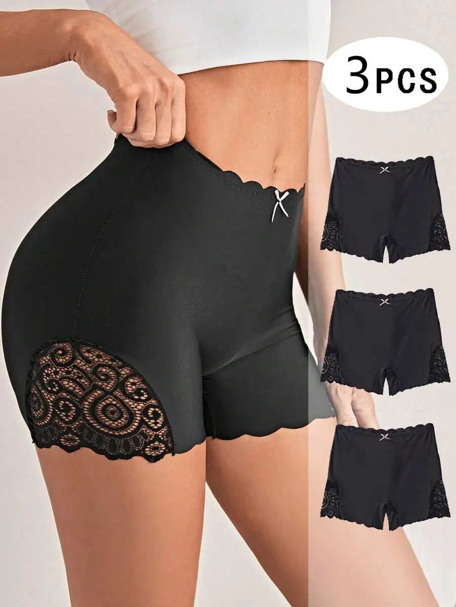 Womens Seamless Lace Trim Boyshort Panties Set Of 3
Womens Seamless Lace Trim Boyshort Panties Set Of 3