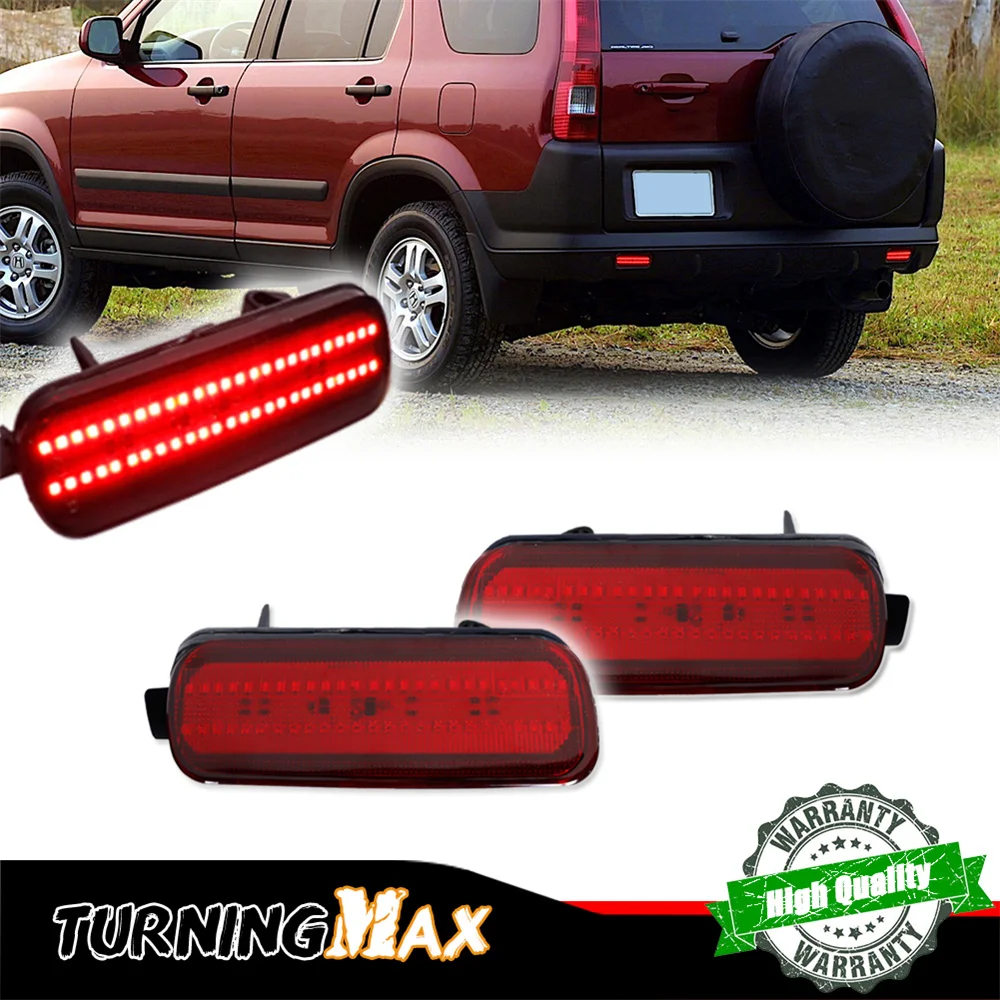 Smoked / Red Lens Red LED Car Rear Bumper Reflector Lights For 2002-2004 Honda CR-V Function as Tail / Brake & Rear Fog Lights
Smoked / Red Lens Red LED Car Rear Bumper Reflector Lights For 2002-2004 Honda CR-V Function as Tail / Brake & Rear Fog Lights