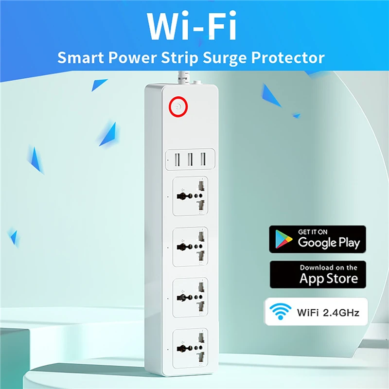 7-in-1 Multi-functional Socket TUYA Smart Power Strip WiFi Socket EU 16A with Timer USB Socket Works With Alexa Google Assistant
7-in-1 Multi-functional Socket TUYA Smart Power Strip WiFi Socket EU 16A with Timer USB Socket Works With Alexa Google Assistant