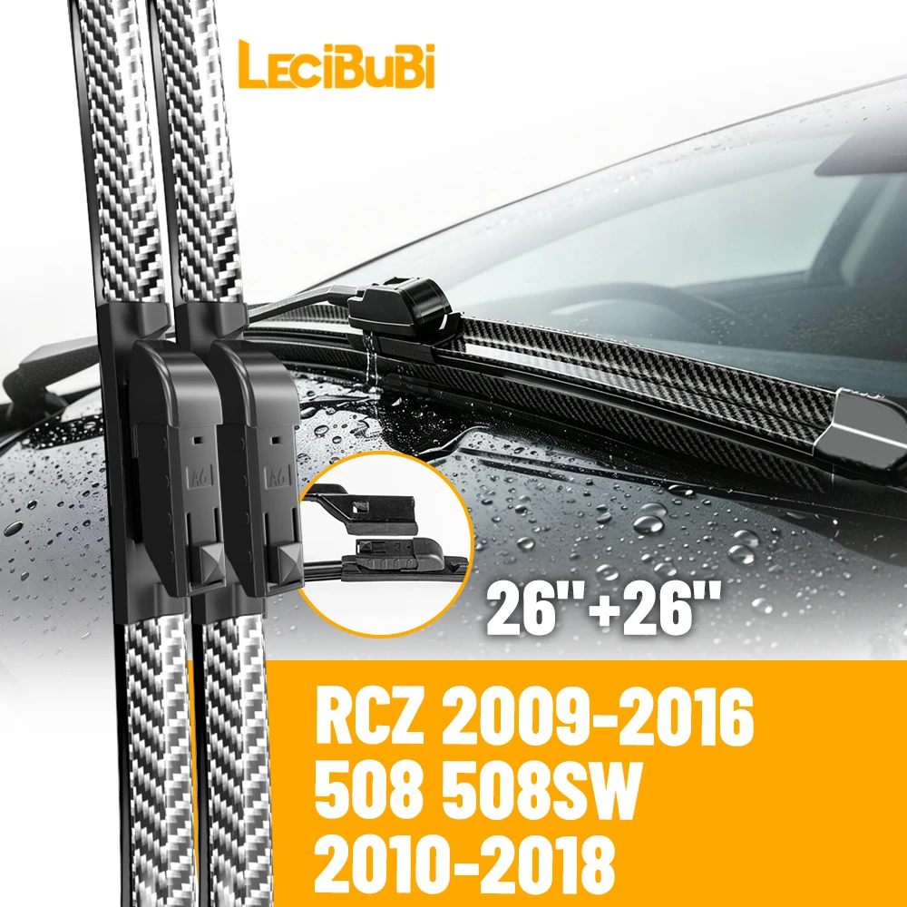 Front Windshield Windscreen Wiper Blades For Peugeot 508 508SW 2010-2018 RCZ 2009-2016 Rubber Brushes Car Accessories 26"+26"
Front Windshield Windscreen Wiper Blades For Peugeot 508 508SW 2010-2018 RCZ 2009-2016 Rubber Brushes Car Accessories 26"+26"