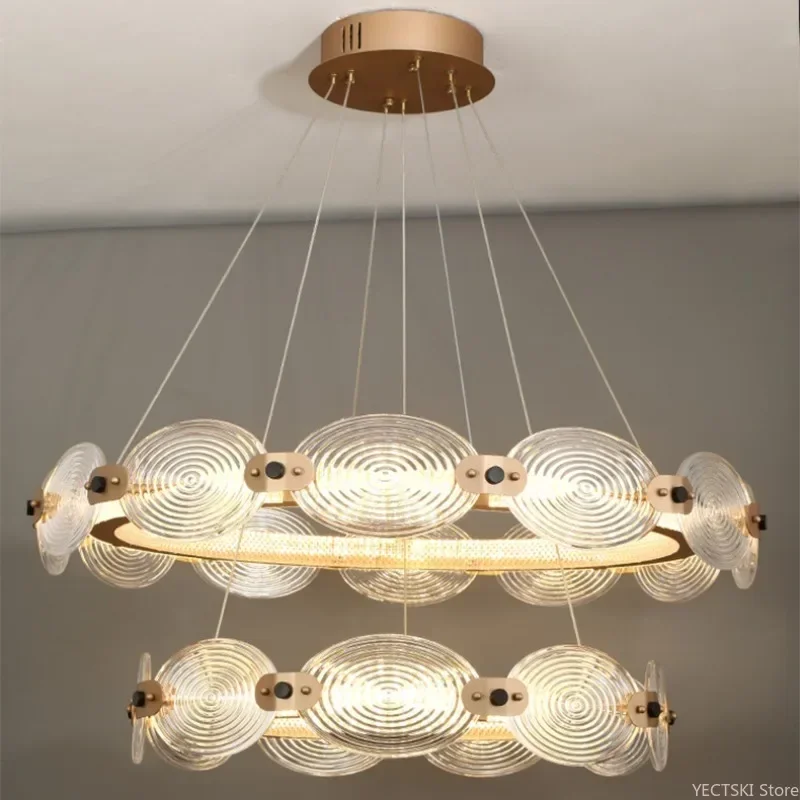 GHEUVNJ Doesigner living room dining room bedroom creative model room light luxury circular glass exhibition hall pendant light
GHEUVNJ Doesigner living room dining room bedroom creative model room light luxury circular glass exhibition hall pendant light