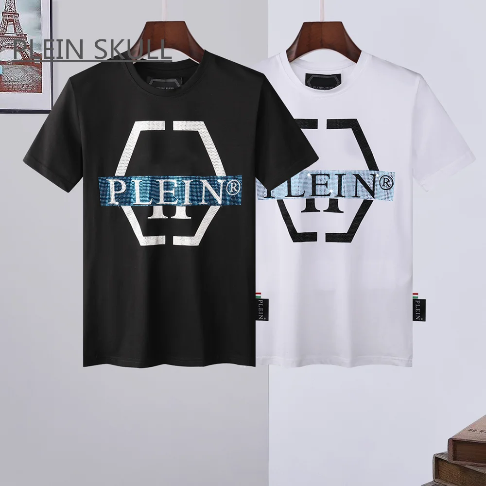 PLEIN SKULL Готический панк-топ с короткими рукавами, мужская трендовая модная футболка в стиле ретро, летняя дышащая круглая спортивная футболка унисекс с воротником
PLEIN SKULL Готический панк-топ с короткими рукавами, мужская трендовая модная футболка в стиле ретро, летняя дышащая круглая спортивная футболка унисекс с воротником