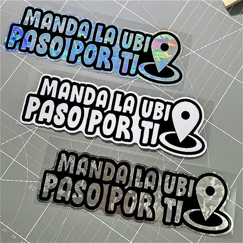 Windows, Body Vinyl Stickers MANDA LA UBI PASO POR TI Spanish Style Motorcycle Sticker Waterproof for Motorcycle Deflectors
Windows, Body Vinyl Stickers MANDA LA UBI PASO POR TI Spanish Style Motorcycle Sticker Waterproof for Motorcycle Deflectors