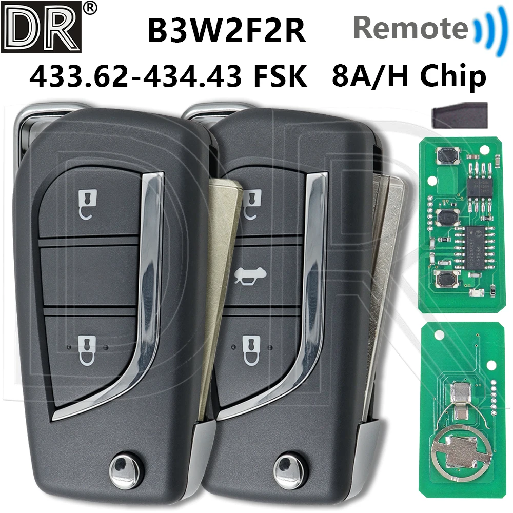 Great B3W2F2R 8A Chip 433.62-434.43 FSK Flip Car Key For Toyota 2023 2024 Aygo X Yaris Yaris Corolla Cross Hybrid 2019-2024
Great B3W2F2R 8A Chip 433.62-434.43 FSK Flip Car Key For Toyota 2023 2024 Aygo X Yaris Yaris Corolla Cross Hybrid 2019-2024