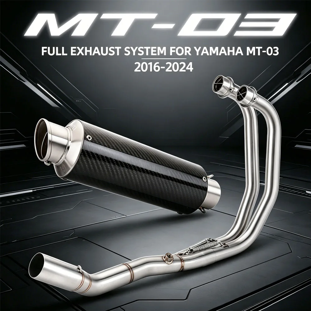 Motorcycle Exhaust Full System Kit Manifold Headers Front Line Pipe Connection F01 Muffler For YAMAHA MT03 R3 MT25 R25 2015-2026
Motorcycle Exhaust Full System Kit Manifold Headers Front Line Pipe Connection F01 Muffler For YAMAHA MT03 R3 MT25 R25 2015-2026