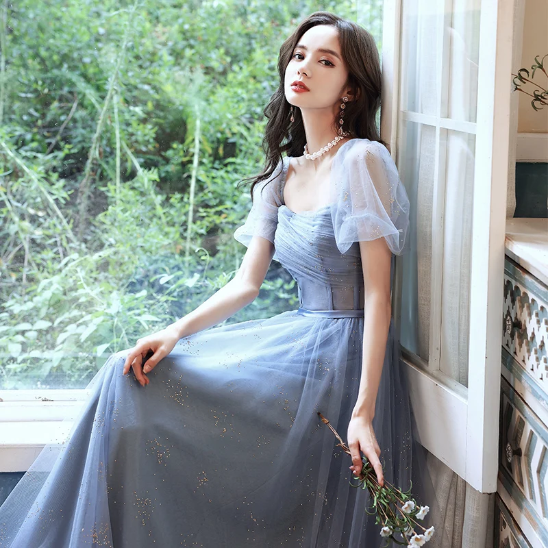 Ele Blue Evening Gown Women's Birthday Par Host High-End Luxury Faionable Fairy T Sle ort Sve Long Dr
Ele Blue Evening Gown Women's Birthday Par Host High-End Luxury Faionable Fairy T Sle ort Sve Long Dr