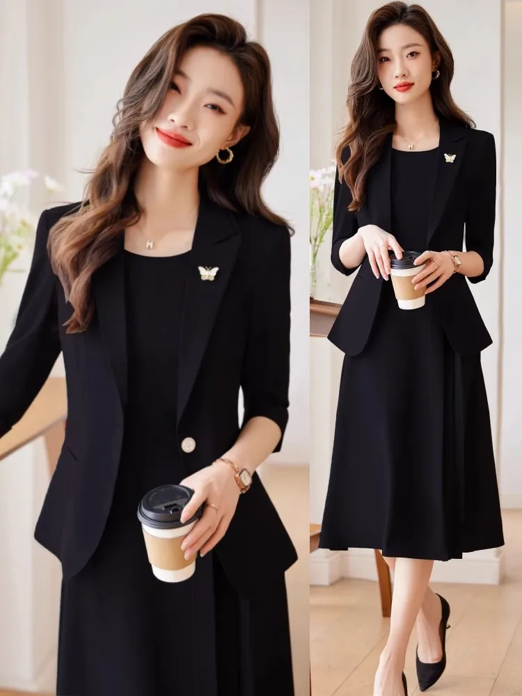 Professional Women's Suit Set Summer New Style Small Size Blouse Dress Two-Piece Formal Wear Polyester Thin Seven-Sleeve
Professional Women's Suit Set Summer New Style Small Size Blouse Dress Two-Piece Formal Wear Polyester Thin Seven-Sleeve