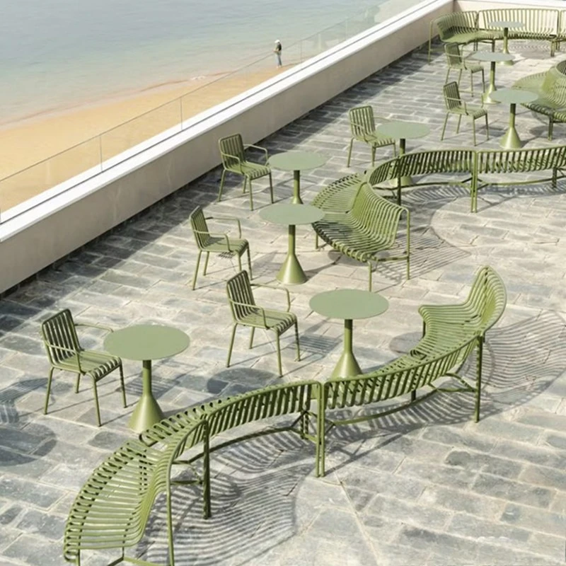 Outdoor courtyard terrace Park outdoor garden waterproof sunscreen wrought iron bench, leisure table and chair combination
Outdoor courtyard terrace Park outdoor garden waterproof sunscreen wrought iron bench, leisure table and chair combination