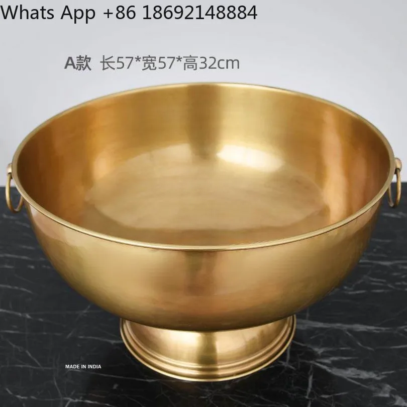 European creative brass red wine bucket dry ice bucket light luxury household spot
European creative brass red wine bucket dry ice bucket light luxury household spot