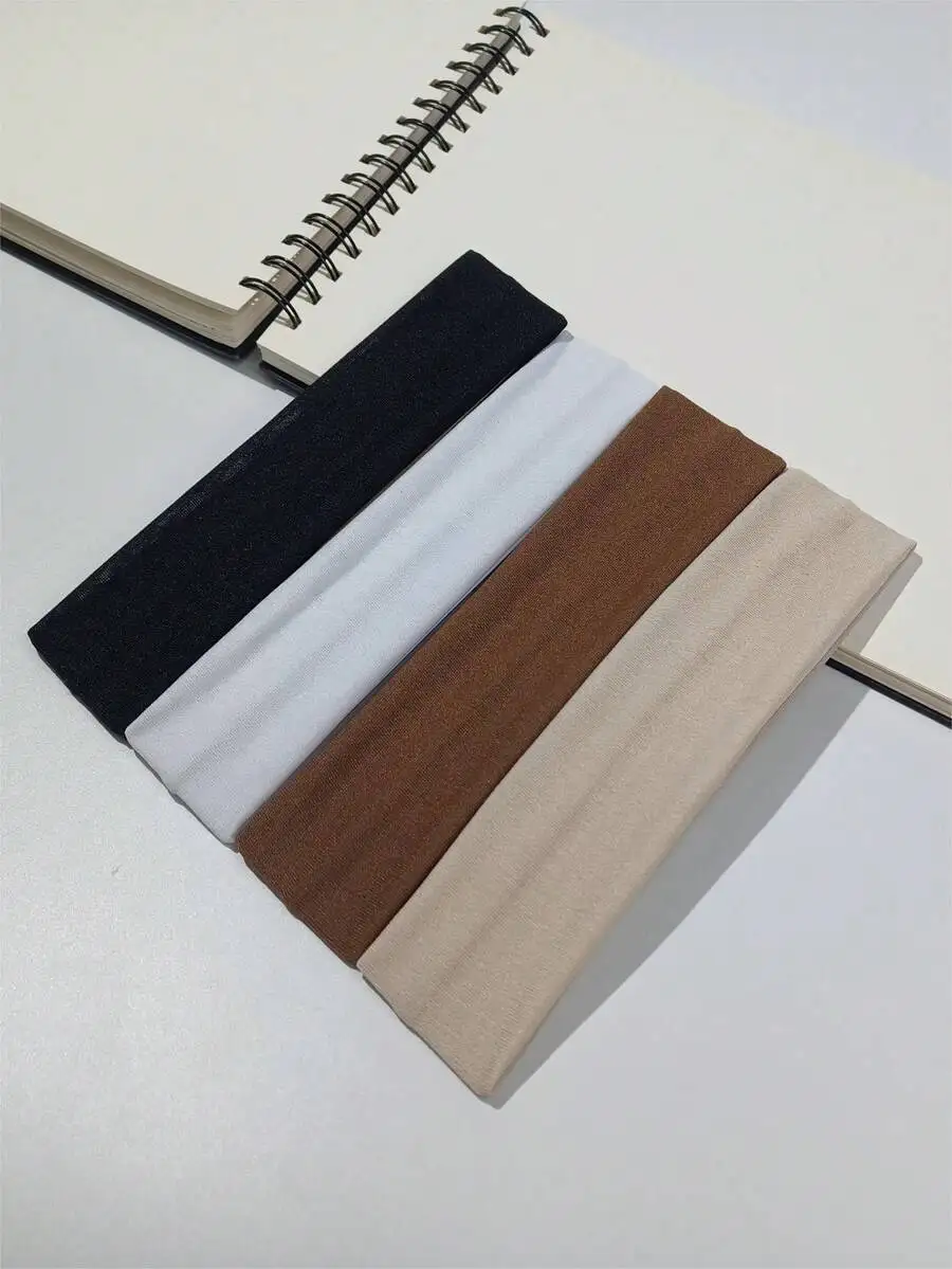 4pcs Solid Color Elastic Headbands For Women Casual Gym Turban Sweatband
4pcs Solid Color Elastic Headbands For Women Casual Gym Turban Sweatband