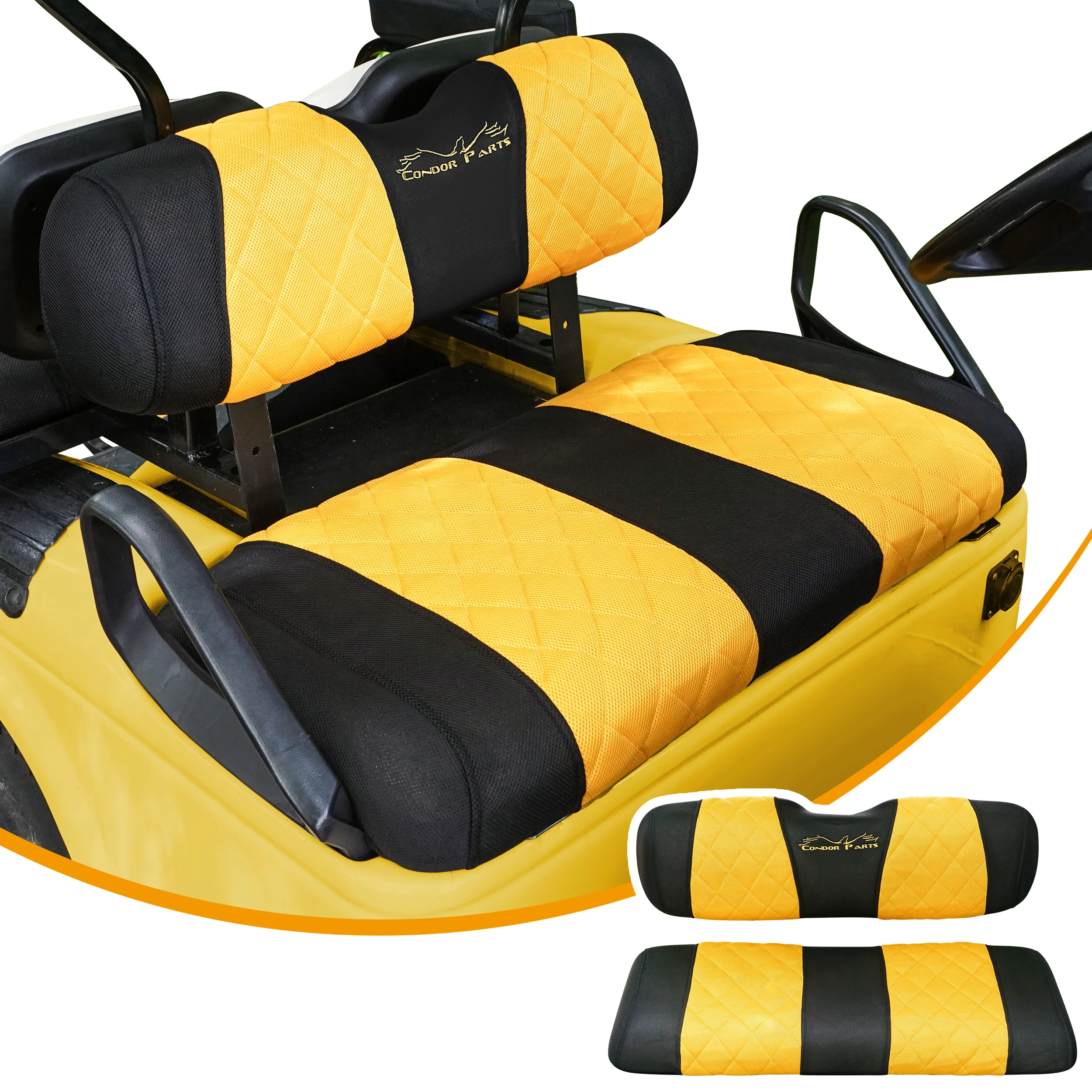 Golf Cart Seat Covers for EZGO TXT and RXV Golf Carts.Breathable and Washable Sandwich Mesh Air Spacer.Renew Your Golf Cart.
Golf Cart Seat Covers for EZGO TXT and RXV Golf Carts.Breathable and Washable Sandwich Mesh Air Spacer.Renew Your Golf Cart.