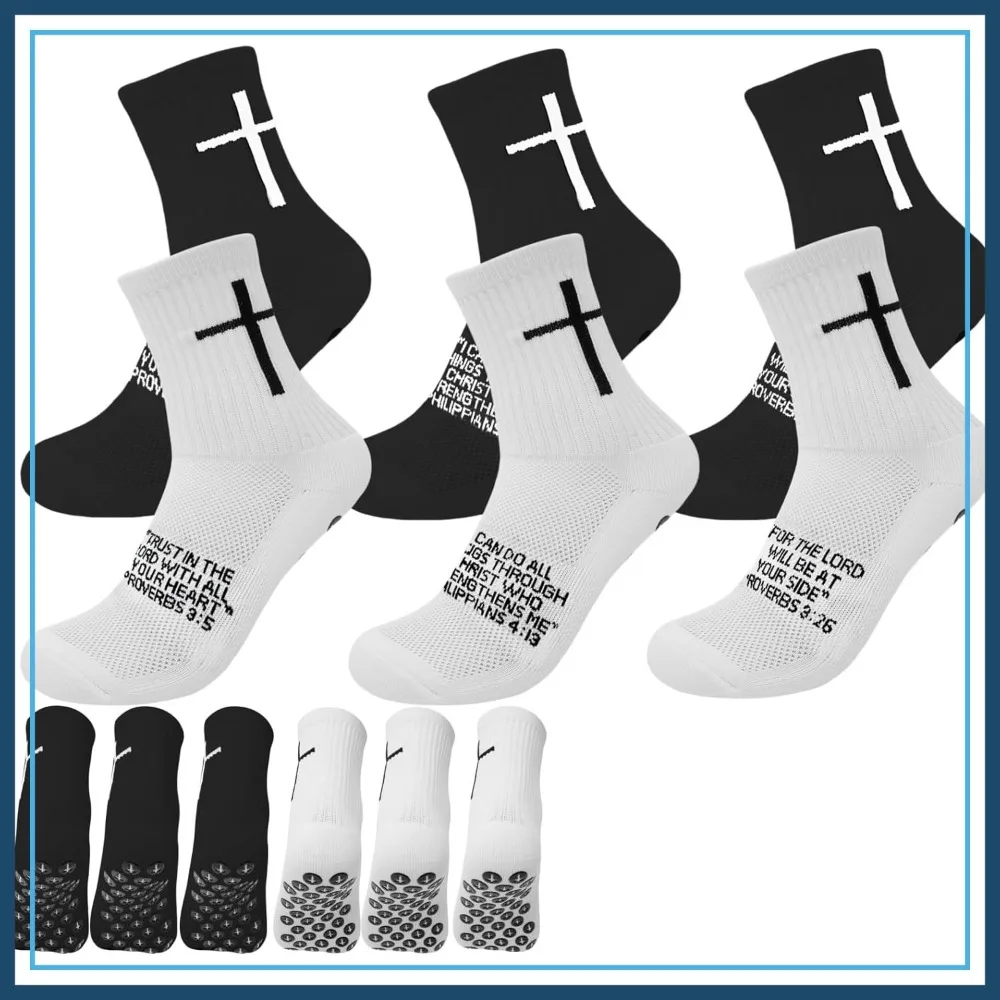 6 Pairs Youth Grip Soccer Socks with Anti-Slip Grips Kids Socks
6 Pairs Youth Grip Soccer Socks with Anti-Slip Grips Kids Socks