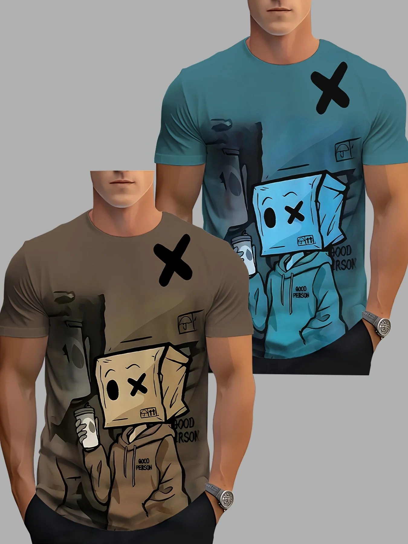 2PCS Men's Plus-Size Loose Fashion T-Shirt Lightweight Casual Quick-Drying Sports Short Sleeve Suitable for Normal and Plus-Size
2PCS Men's Plus-Size Loose Fashion T-Shirt Lightweight Casual Quick-Drying Sports Short Sleeve Suitable for Normal and Plus-Size