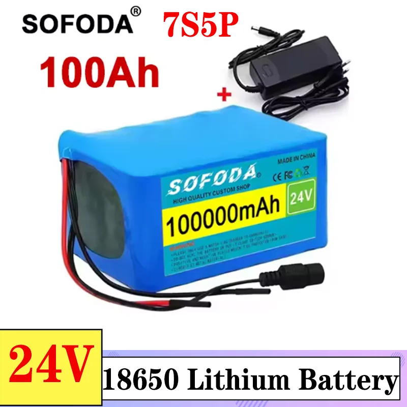 NEW 7S5P 18650 Lithium Battery Pack 24V 100Ah 15A BMS 500W 29.4V 100000mAh for Wheelchair Electric Vehicle Plus 2A Charger
NEW 7S5P 18650 Lithium Battery Pack 24V 100Ah 15A BMS 500W 29.4V 100000mAh for Wheelchair Electric Vehicle Plus 2A Charger
