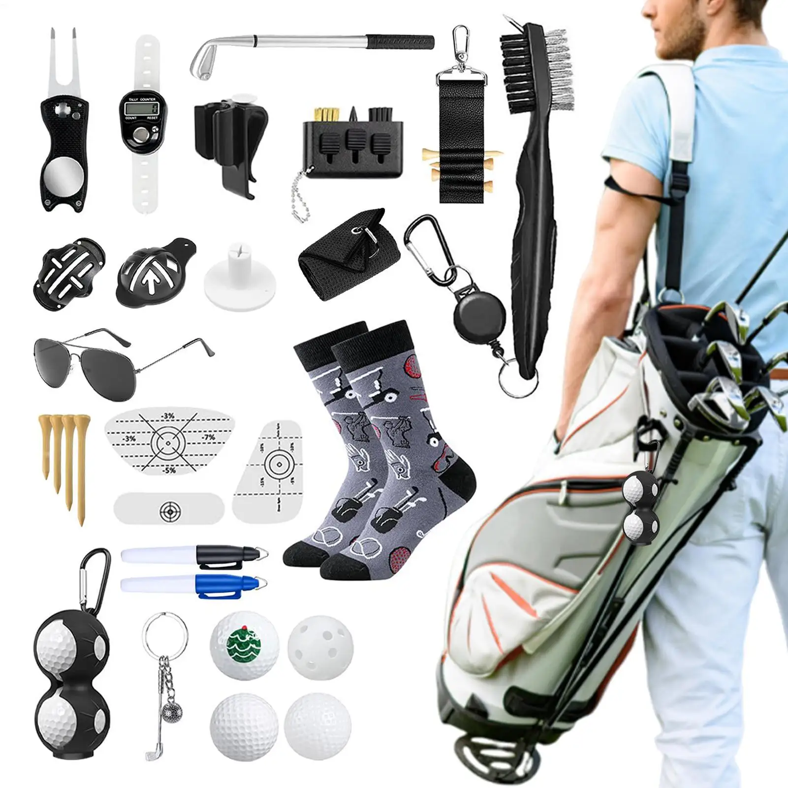 Рождественский обратный отсчет, 24-дневные аксессуары для гольфа, веселый календарь активности для отца, мужпов, парней, игроков, начинающих, вечерние
Рождественский обратный отсчет, 24-дневные аксессуары для гольфа, веселый календарь активности для отца, мужпов, парней, игроков, начинающих, вечерние