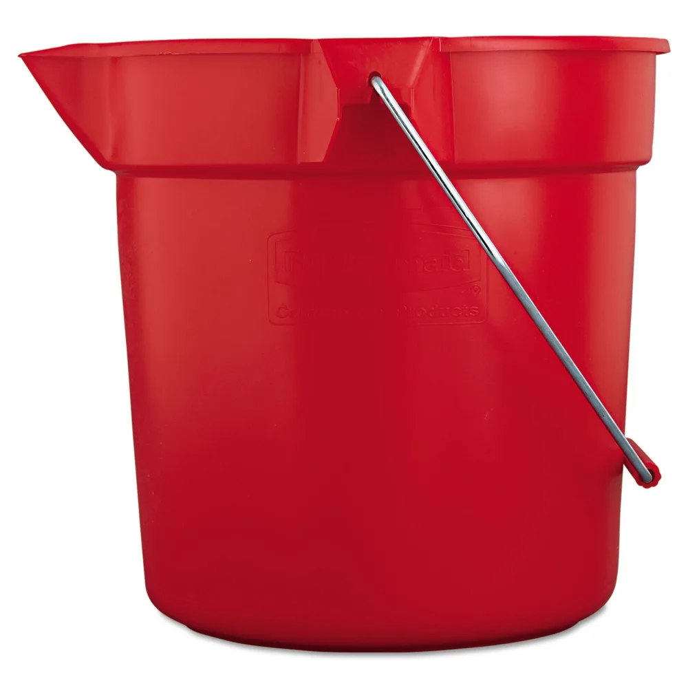 Commercial Round Utility Pail 10 Quart Red Heavy Duty Bucket for Worksite Storage and Transport
Commercial Round Utility Pail 10 Quart Red Heavy Duty Bucket for Worksite Storage and Transport