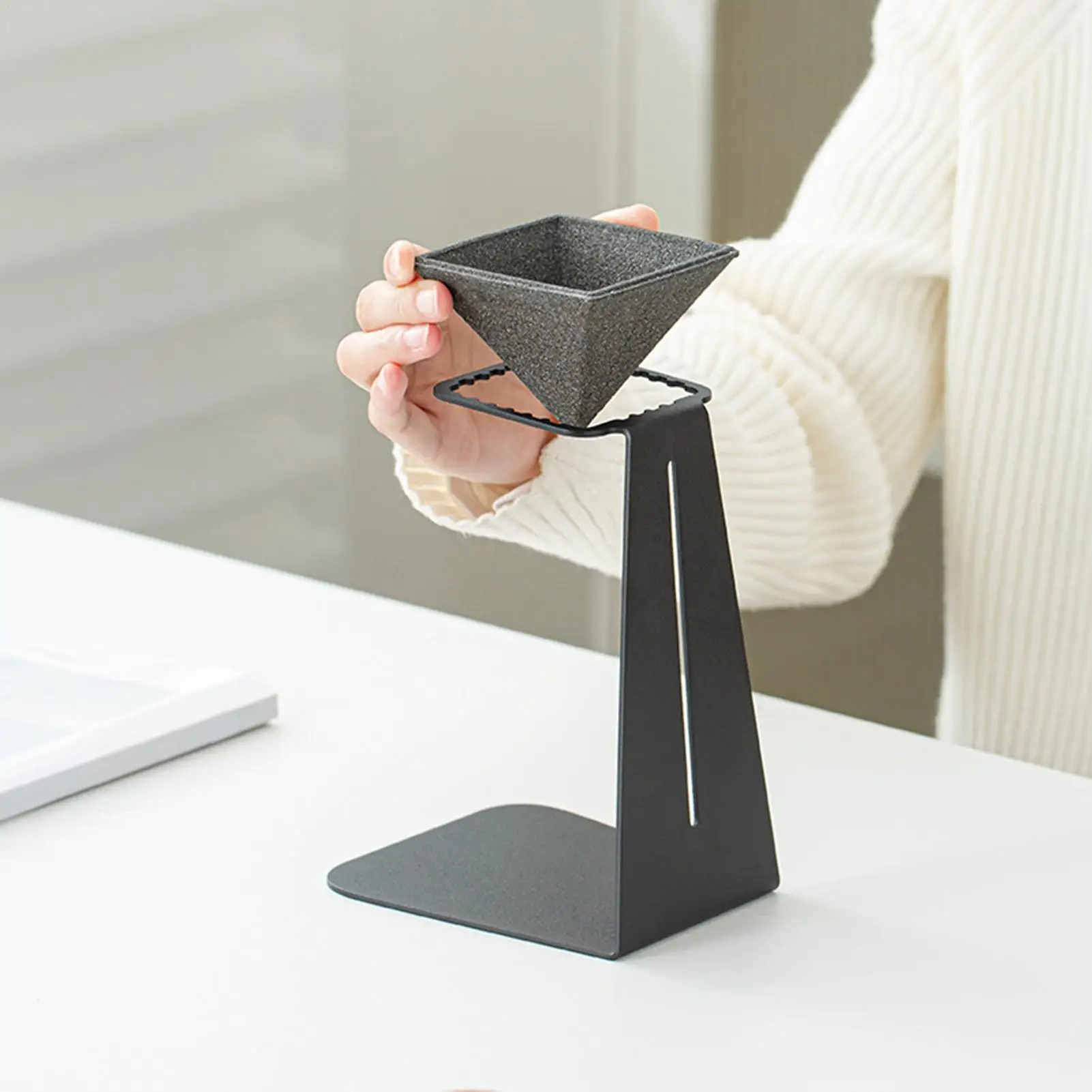 Ceramic Coffee Filter Pyramid Shape Reusable Non Porous Tea Straining Filter with Stand for Cups Sake Home Office Kitchen Cafe
Ceramic Coffee Filter Pyramid Shape Reusable Non Porous Tea Straining Filter with Stand for Cups Sake Home Office Kitchen Cafe