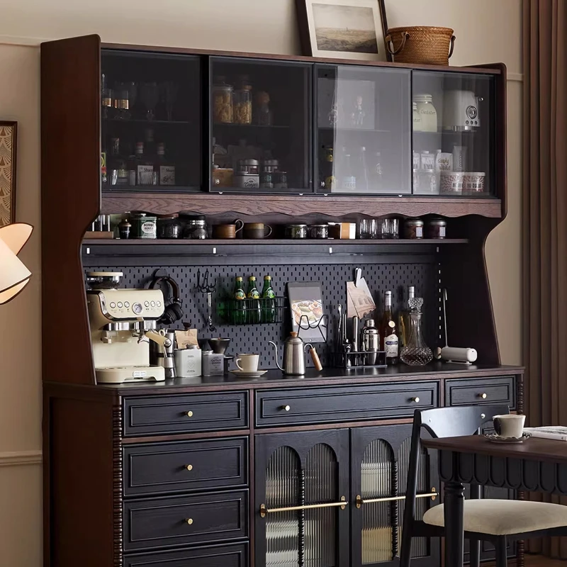 French retro solid wood dining side cabinet integrated wine cabinet against the wall kitchen storage locker
French retro solid wood dining side cabinet integrated wine cabinet against the wall kitchen storage locker