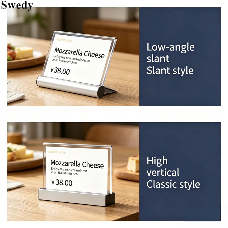 10 PCS 100x70mm Aluminum Acrylic Sign Holder Display Stand Menu Paper Holder Leaflet Flyer Poster Paper Frame Price Label Holder
10 PCS 100x70mm Aluminum Acrylic Sign Holder Display Stand Menu Paper Holder Leaflet Flyer Poster Paper Frame Price Label Holder