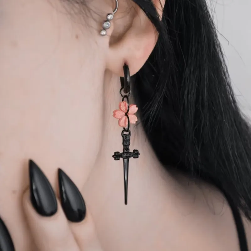 y2k Handmade Earrings Cherry Blade Black earrings |, Anti-allergy Cherry Blossom earrings, Kawaii, Alternative rock
y2k Handmade Earrings Cherry Blade Black earrings |, Anti-allergy Cherry Blossom earrings, Kawaii, Alternative rock