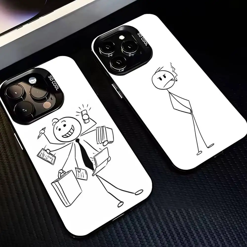 Cartoon Paper Man Phone Case For iPhone17,16,15,14,13,12,Pro Max Black Colored Silver Plated Inside Cover
Cartoon Paper Man Phone Case For iPhone17,16,15,14,13,12,Pro Max Black Colored Silver Plated Inside Cover