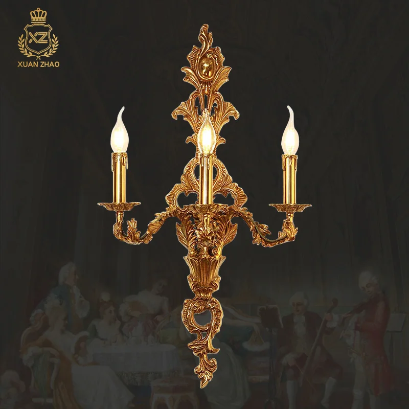 French Baroque Antique Bedroom Brass Wall Lamp Living Room Aisle Wall Light Retro Church Wall Lights
French Baroque Antique Bedroom Brass Wall Lamp Living Room Aisle Wall Light Retro Church Wall Lights