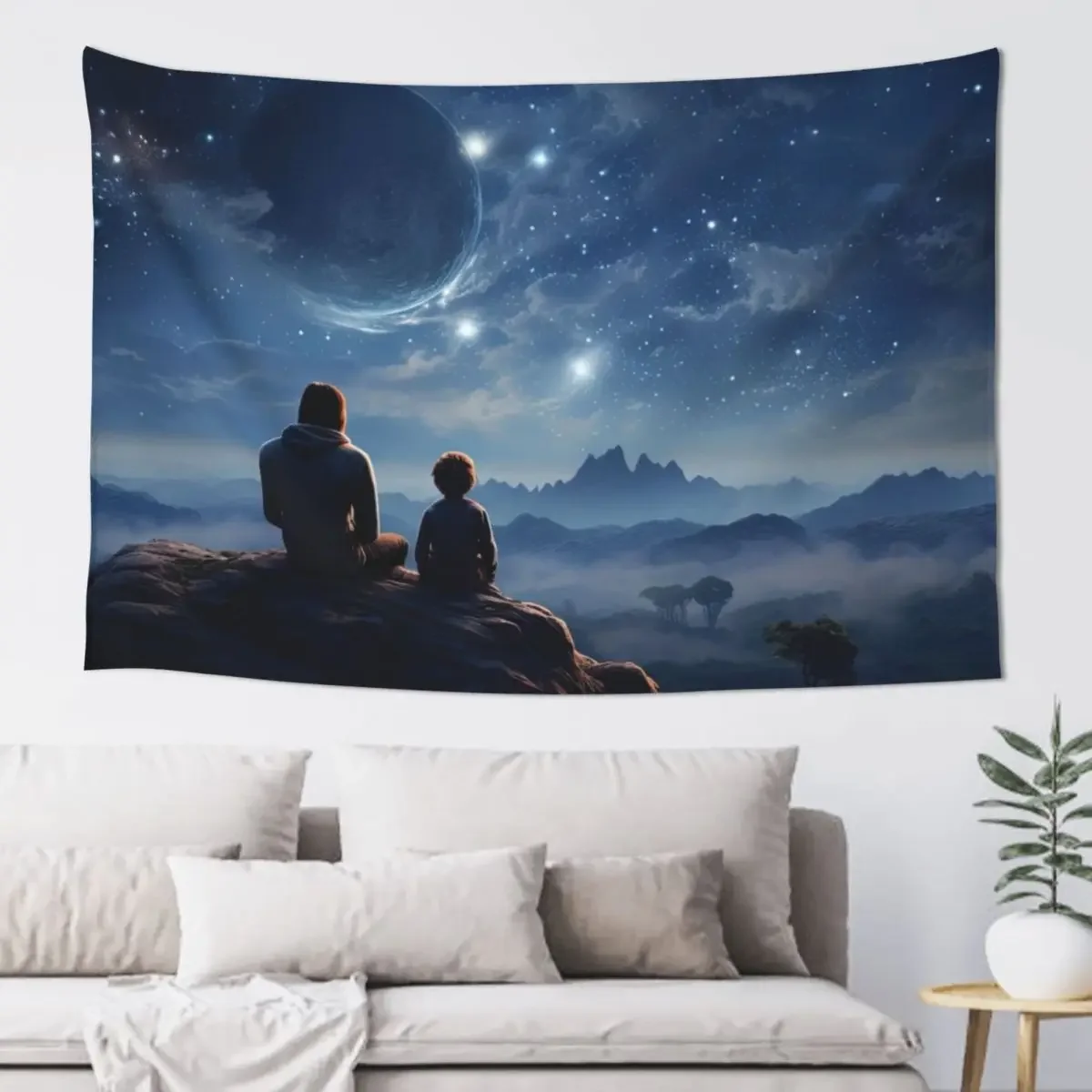 Father and son looking at the stars Tapestry Wall Deco Things To The Room Art Mural Wall Hanging Wall Tapestry
Father and son looking at the stars Tapestry Wall Deco Things To The Room Art Mural Wall Hanging Wall Tapestry