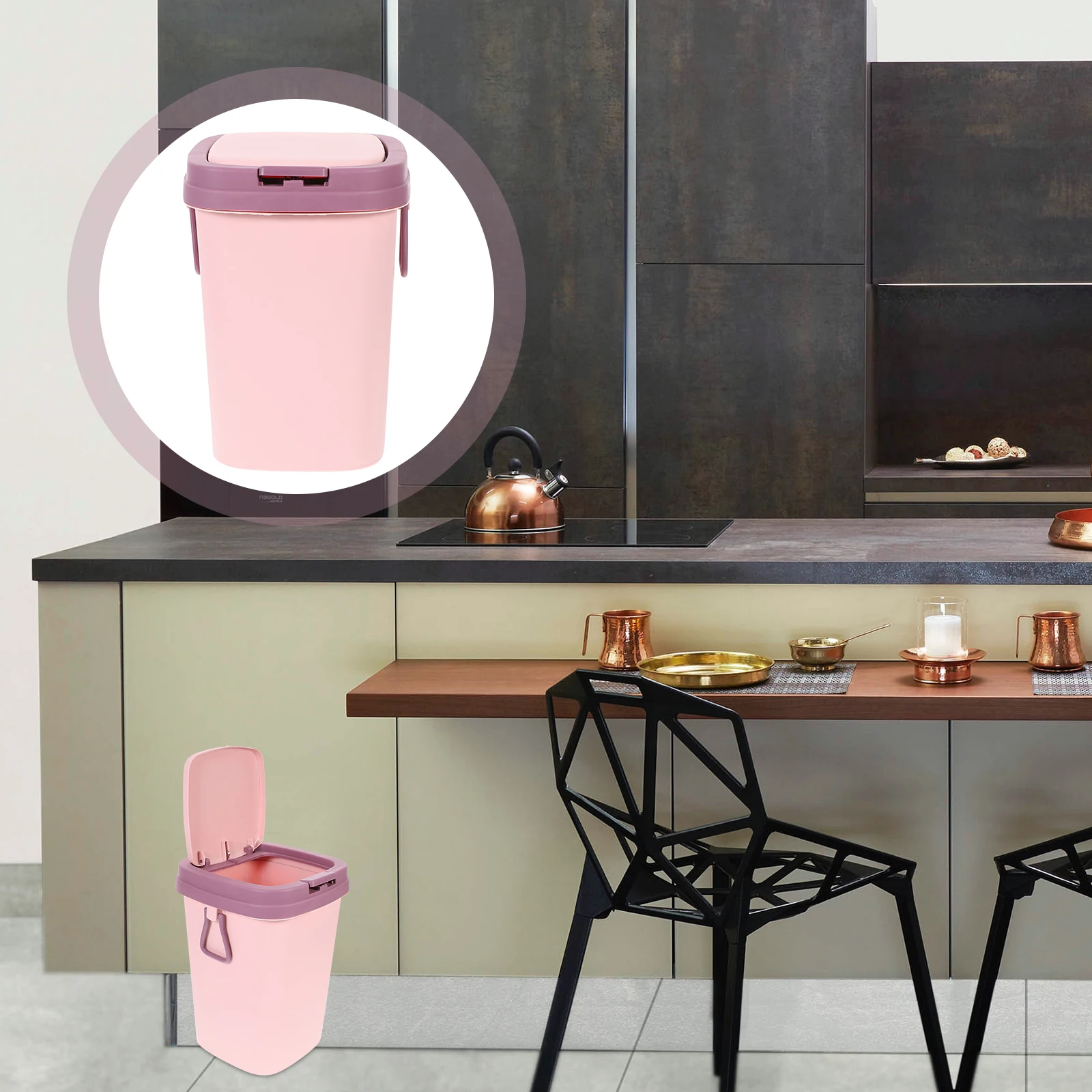 Flip Trash Can Button Pedal Operated Garbage Cans Lid Odor Essential Mini Size Plastic Waste Basket
Flip Trash Can Button Pedal Operated Garbage Cans Lid Odor Essential Mini Size Plastic Waste Basket