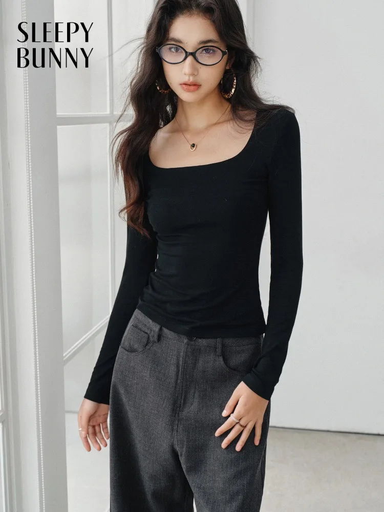 Slim Fit Tee U-Neck Women Long Sleeve Top Stretch Basic Knit T-Shirt for Elegant Lady Autumn Solid Color Casual Blouse Clothes
Slim Fit Tee U-Neck Women Long Sleeve Top Stretch Basic Knit T-Shirt for Elegant Lady Autumn Solid Color Casual Blouse Clothes