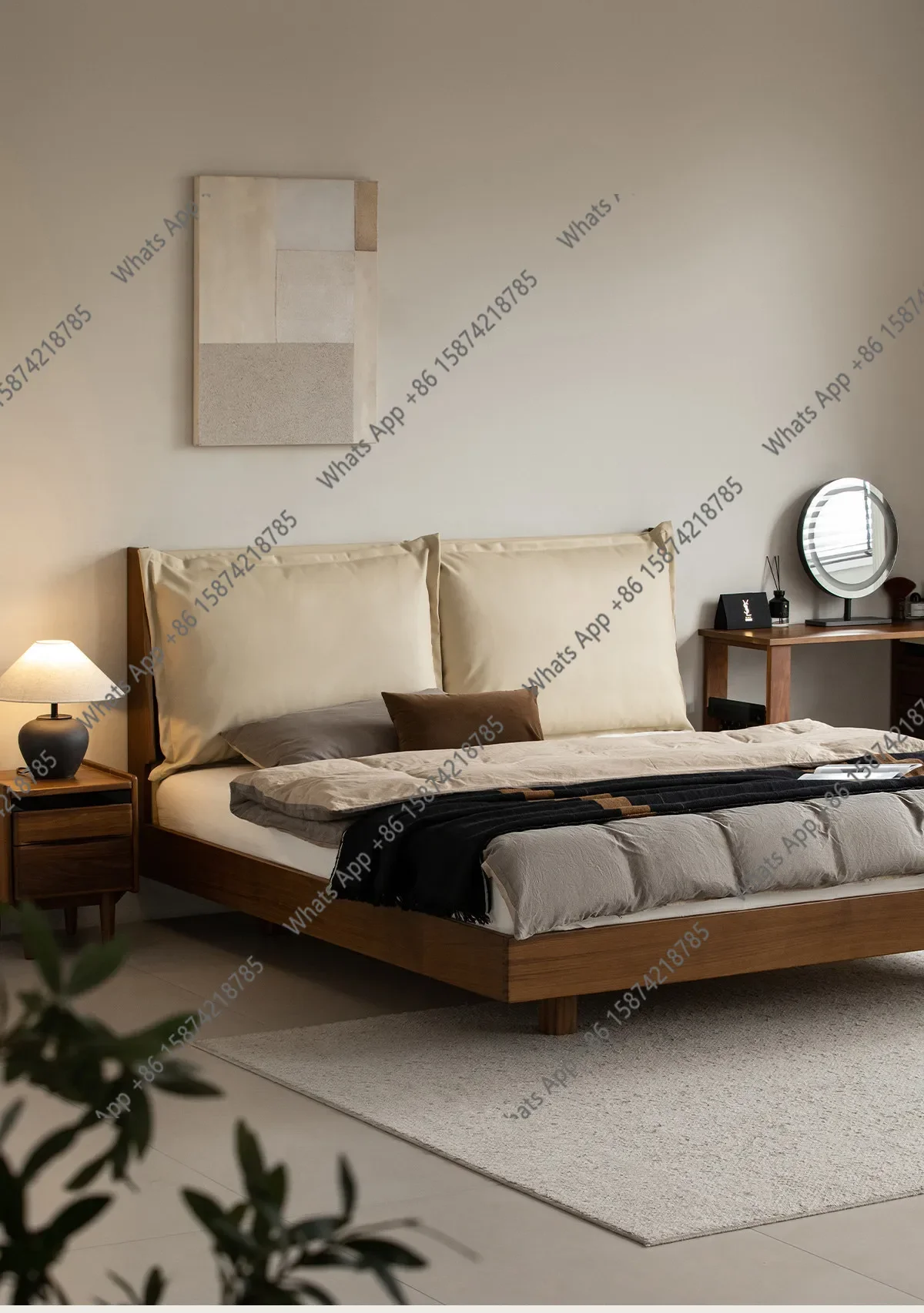 N64 Yunhai soft bag bed solid wood black walnut bed leather retro double 1.8m master bedroom bed
N64 Yunhai soft bag bed solid wood black walnut bed leather retro double 1.8m master bedroom bed