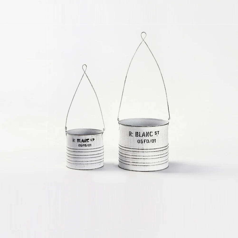 2pcs Iron Art Flower Pot White Tin Hanging Plant Pot For Garden Balcony Durable Metal Flower Holder Creative Plant Container
2pcs Iron Art Flower Pot White Tin Hanging Plant Pot For Garden Balcony Durable Metal Flower Holder Creative Plant Container