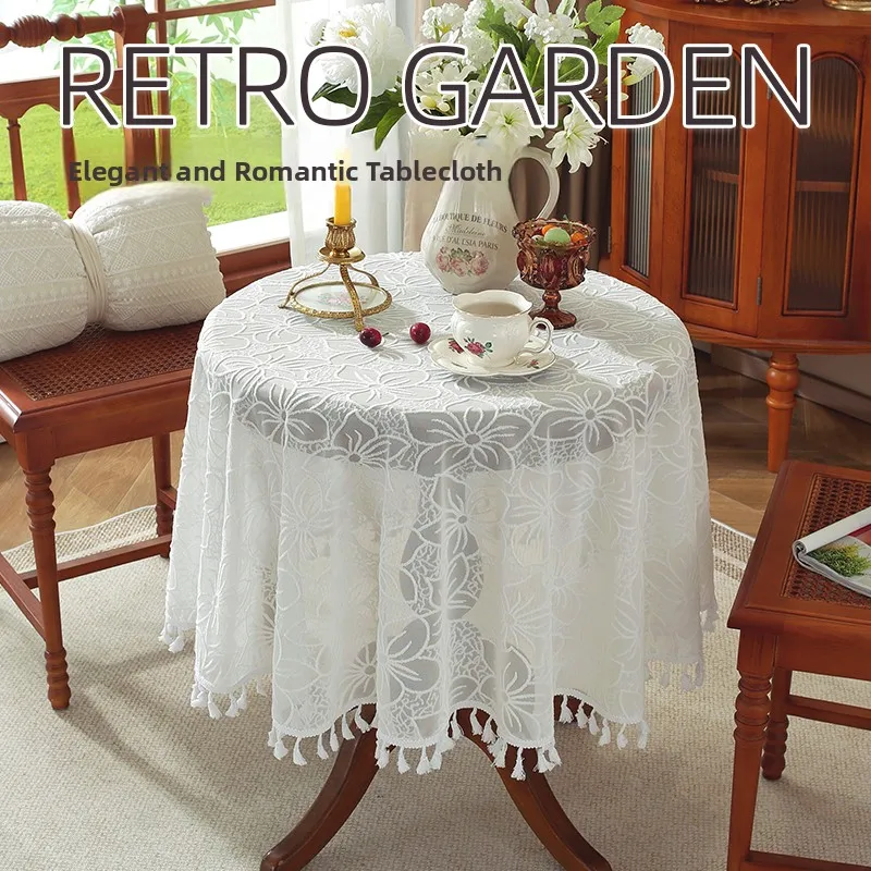 Retro Lace Decorative Tablecloth Tassel Tea Table round Table Cover High-End Dustproof Universal Towel French Sle Home Textile
Retro Lace Decorative Tablecloth Tassel Tea Table round Table Cover High-End Dustproof Universal Towel French Sle Home Textile