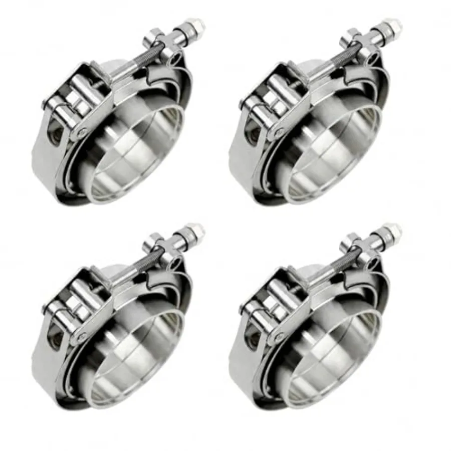 2.5 Inch V Band Clamp Kit with Male Female Flanges, 4 Pack Quick Release Stainless Steel Exhaust Clamp for 2.5" OD Pipe, Turboc
2.5 Inch V Band Clamp Kit with Male Female Flanges, 4 Pack Quick Release Stainless Steel Exhaust Clamp for 2.5" OD Pipe, Turboc