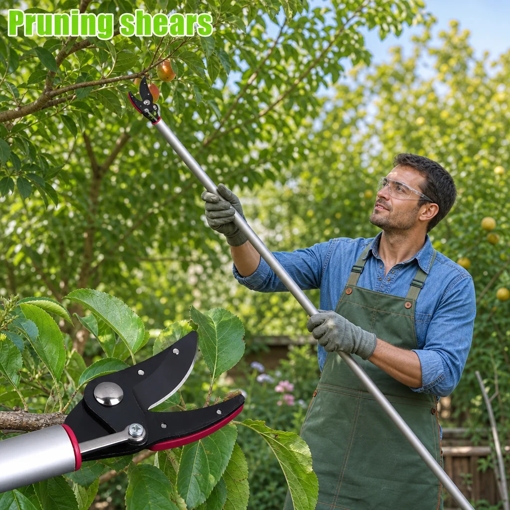 Heavy Duty Telescopic Tree Pruner with Ergonomic Grip Rust Proof High Carbon Steel Garden Pruning Shears for High Branches
Heavy Duty Telescopic Tree Pruner with Ergonomic Grip Rust Proof High Carbon Steel Garden Pruning Shears for High Branches