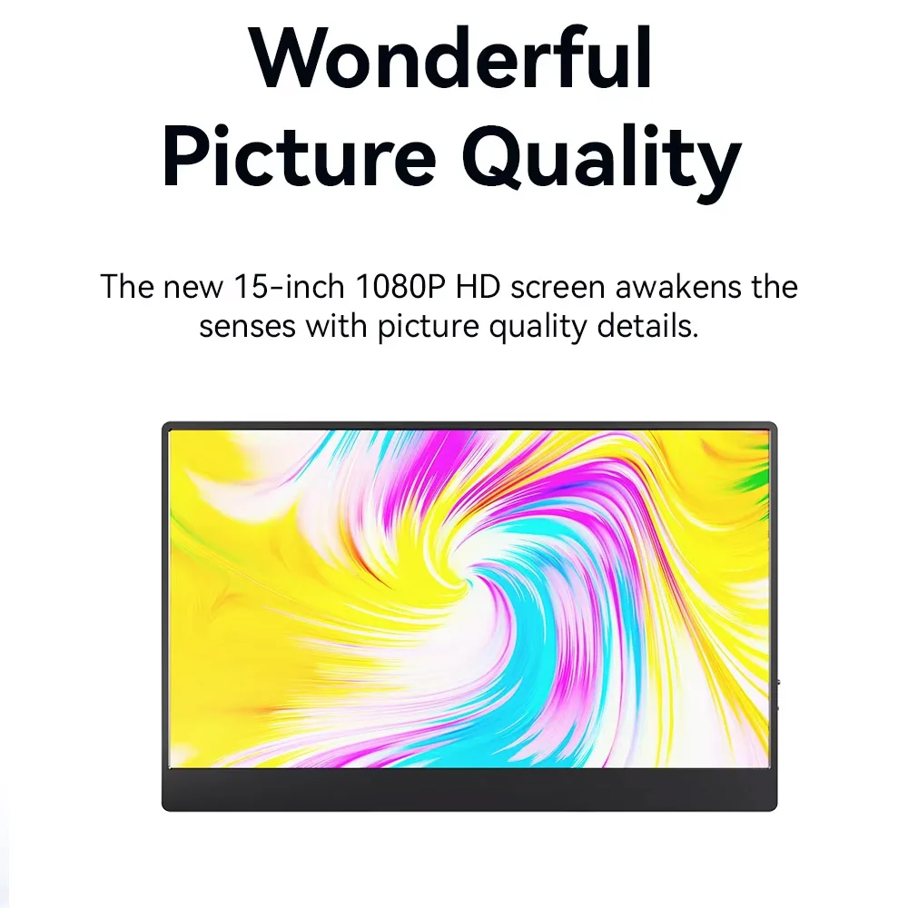 15-дюймовый портативный монитор FHD 1080P IPS USB-C Mini-HDMI внешний второй экран для Mac, ноутбука, ПК, Android Switch Xbox PS4/5
15-дюймовый портативный монитор FHD 1080P IPS USB-C Mini-HDMI внешний второй экран для Mac, ноутбука, ПК, Android Switch Xbox PS4/5